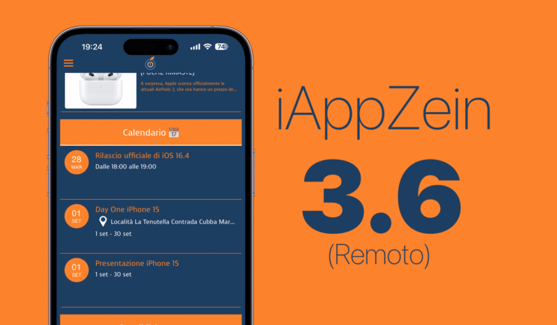 iAppZein, Update, Calendario, Eventi, Apple