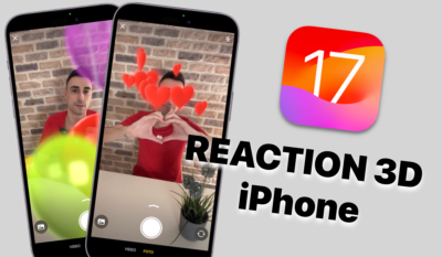 ios 17, reaction ios 17, reaction 3d, reazioni ios 17