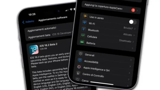 ios 18, ios 18.2, ios 18.2 beta 2, news ios 18.2, novità ios 18.2, iphone, ipad